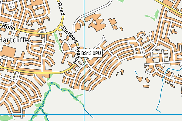 BS13 0PU map - OS VectorMap District (Ordnance Survey)
