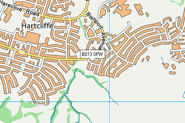BS13 0PW map - OS VectorMap District (Ordnance Survey)