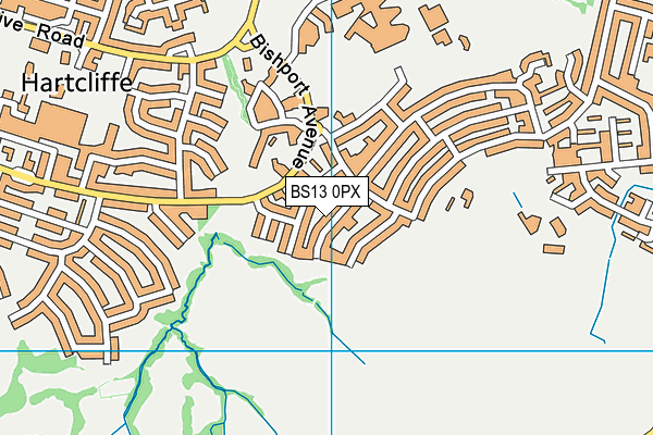 BS13 0PX map - OS VectorMap District (Ordnance Survey)