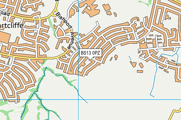 BS13 0PZ map - OS VectorMap District (Ordnance Survey)