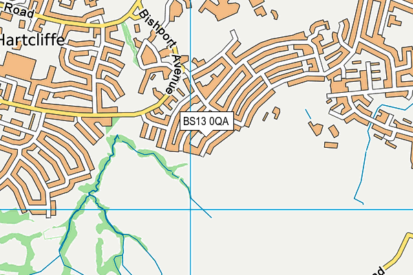 BS13 0QA map - OS VectorMap District (Ordnance Survey)