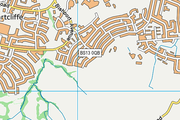 BS13 0QB map - OS VectorMap District (Ordnance Survey)
