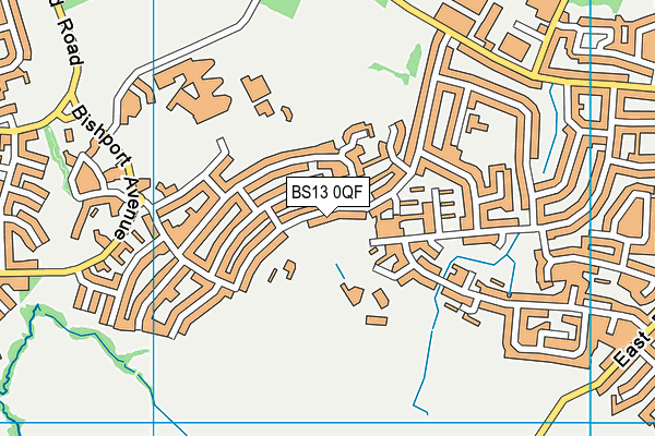 BS13 0QF map - OS VectorMap District (Ordnance Survey)