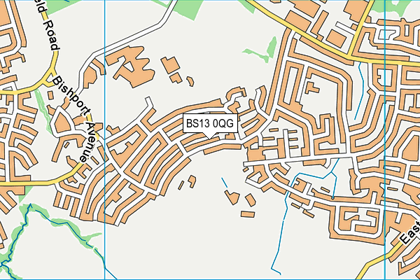 BS13 0QG map - OS VectorMap District (Ordnance Survey)