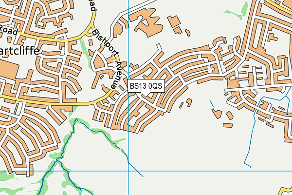 BS13 0QS map - OS VectorMap District (Ordnance Survey)