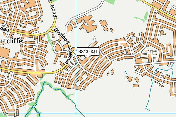 BS13 0QT map - OS VectorMap District (Ordnance Survey)