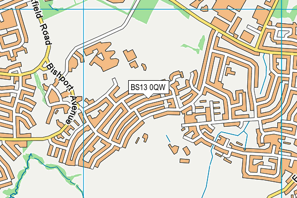 BS13 0QW map - OS VectorMap District (Ordnance Survey)