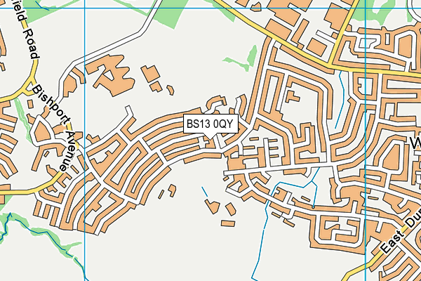 BS13 0QY map - OS VectorMap District (Ordnance Survey)