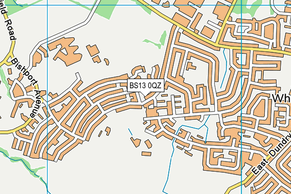 BS13 0QZ map - OS VectorMap District (Ordnance Survey)