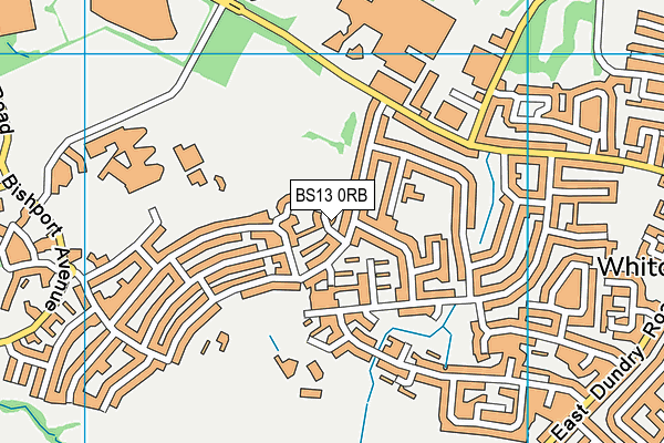 BS13 0RB map - OS VectorMap District (Ordnance Survey)