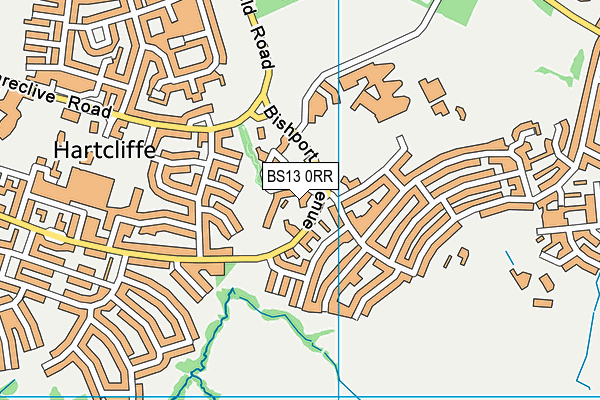 BS13 0RR map - OS VectorMap District (Ordnance Survey)