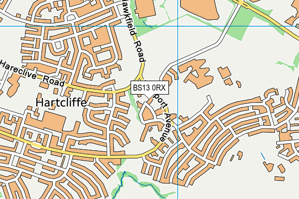 BS13 0RX map - OS VectorMap District (Ordnance Survey)