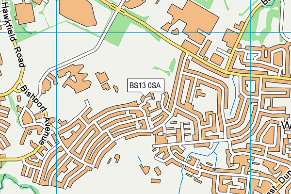 BS13 0SA map - OS VectorMap District (Ordnance Survey)