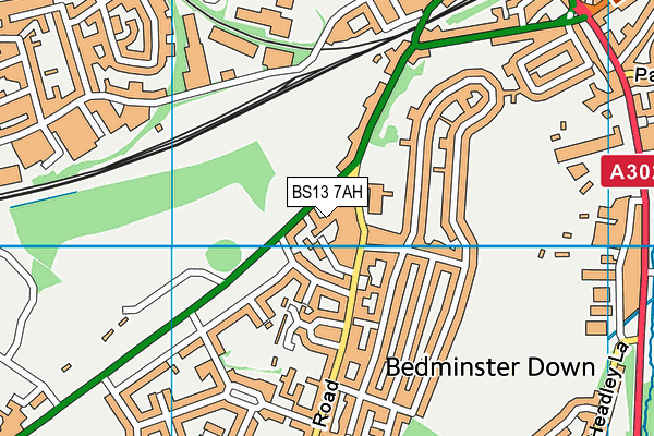 BS13 7AH map - OS VectorMap District (Ordnance Survey)