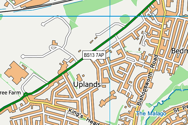 BS13 7AP map - OS VectorMap District (Ordnance Survey)