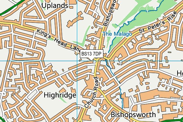 BS13 7DP map - OS VectorMap District (Ordnance Survey)