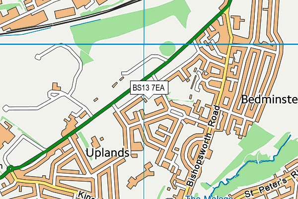 BS13 7EA map - OS VectorMap District (Ordnance Survey)