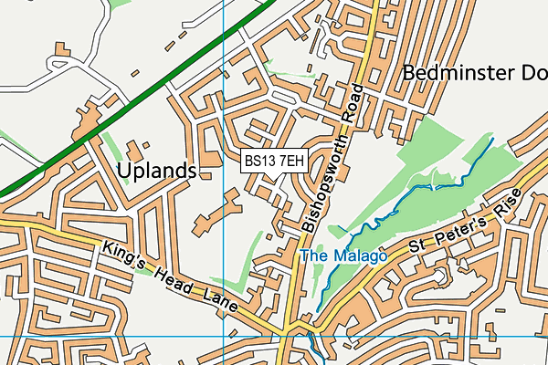 BS13 7EH map - OS VectorMap District (Ordnance Survey)