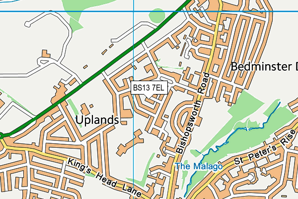 BS13 7EL map - OS VectorMap District (Ordnance Survey)