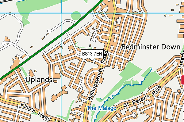 Cheddar Grove Primary School map (BS13 7EN) - OS VectorMap District (Ordnance Survey)