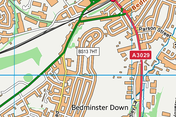 BS13 7HT map - OS VectorMap District (Ordnance Survey)
