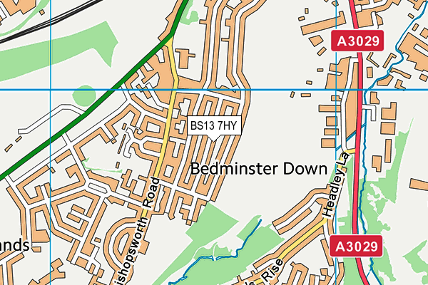 BS13 7HY map - OS VectorMap District (Ordnance Survey)