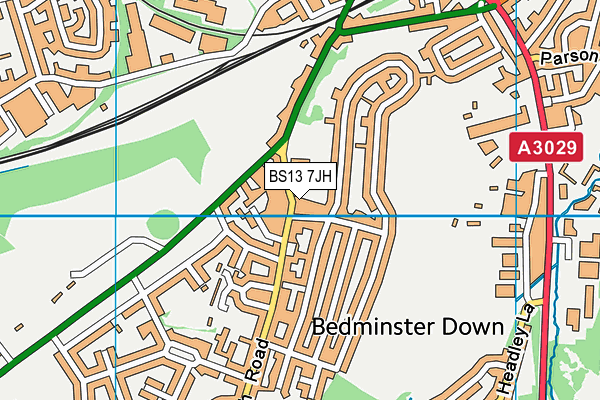 BS13 7JH map - OS VectorMap District (Ordnance Survey)