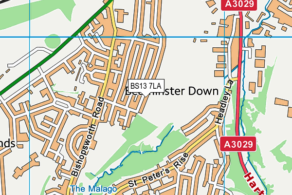 BS13 7LA map - OS VectorMap District (Ordnance Survey)