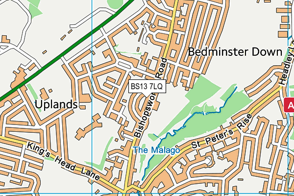 BS13 7LQ map - OS VectorMap District (Ordnance Survey)