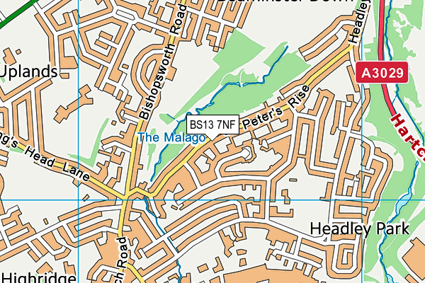BS13 7NF map - OS VectorMap District (Ordnance Survey)