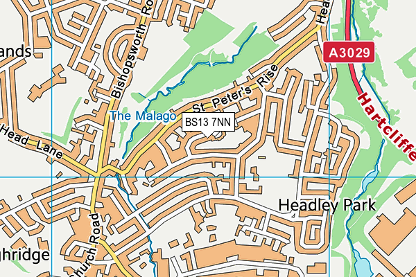 BS13 7NN map - OS VectorMap District (Ordnance Survey)