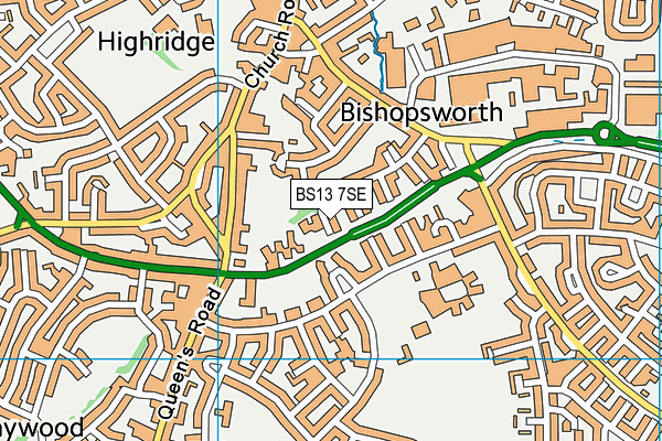 BS13 7SE map - OS VectorMap District (Ordnance Survey)