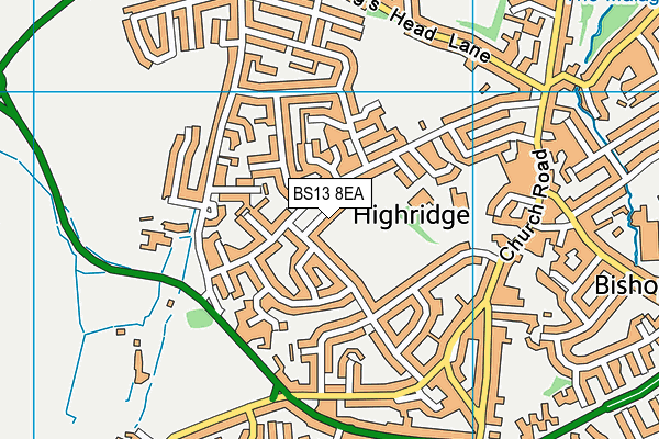 Highridge United Football Club map (BS13 8EA) - OS VectorMap District (Ordnance Survey)