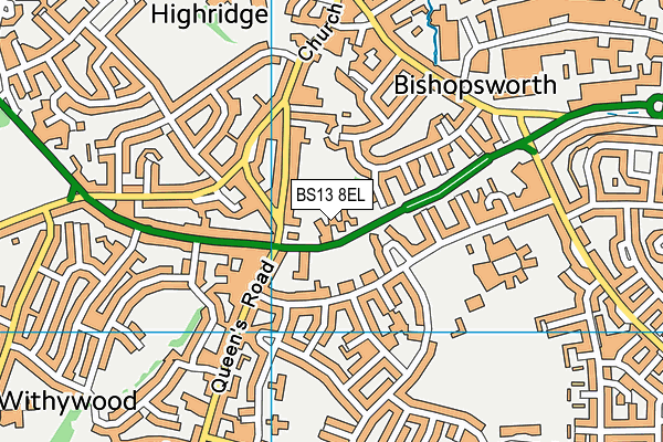 BS13 8EL map - OS VectorMap District (Ordnance Survey)