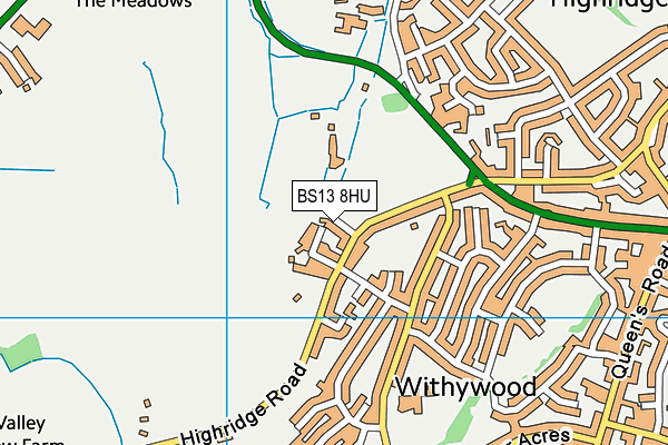 BS13 8HU map - OS VectorMap District (Ordnance Survey)