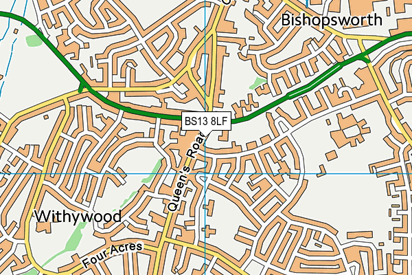 BS13 8LF map - OS VectorMap District (Ordnance Survey)