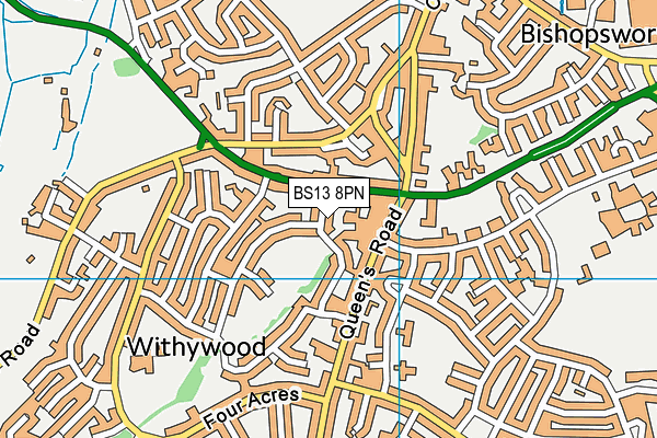 BS13 8PN map - OS VectorMap District (Ordnance Survey)