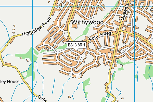 BS13 8RH map - OS VectorMap District (Ordnance Survey)