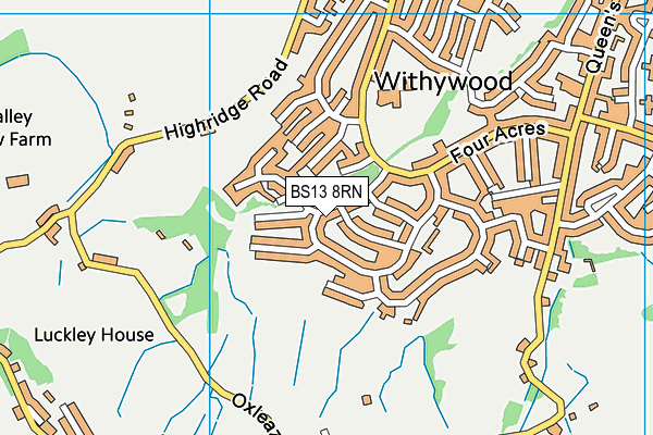BS13 8RN map - OS VectorMap District (Ordnance Survey)