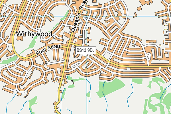 BS13 9DJ map - OS VectorMap District (Ordnance Survey)