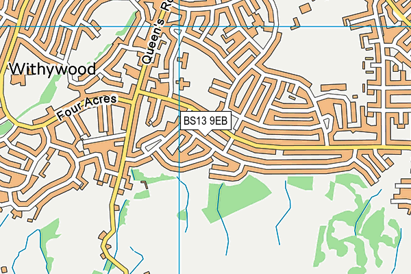 BS13 9EB map - OS VectorMap District (Ordnance Survey)