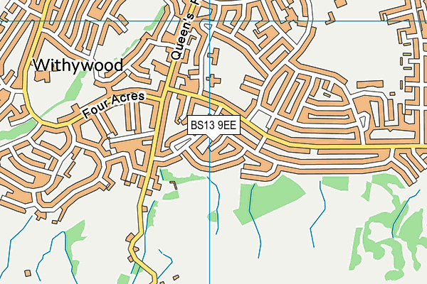 BS13 9EE map - OS VectorMap District (Ordnance Survey)