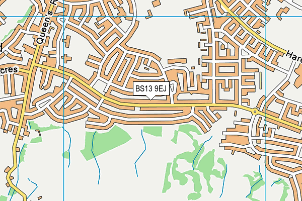 BS13 9EJ map - OS VectorMap District (Ordnance Survey)