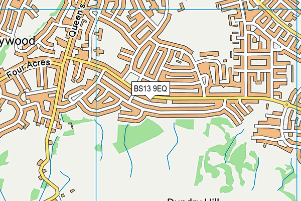 BS13 9EQ map - OS VectorMap District (Ordnance Survey)