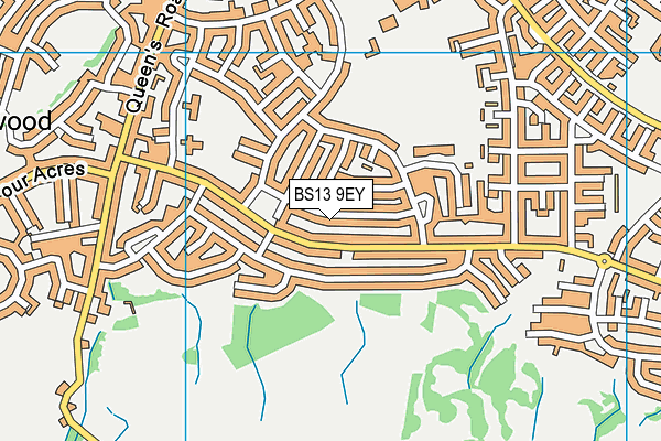 BS13 9EY map - OS VectorMap District (Ordnance Survey)