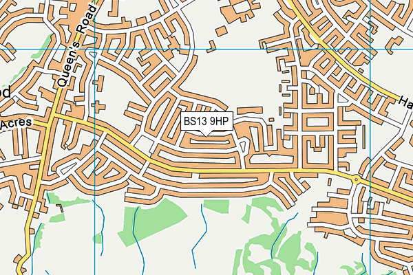 BS13 9HP map - OS VectorMap District (Ordnance Survey)