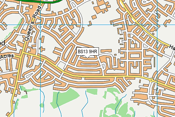 BS13 9HR map - OS VectorMap District (Ordnance Survey)