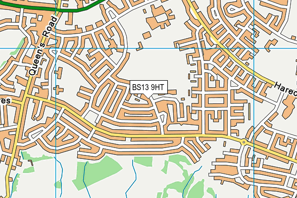 BS13 9HT map - OS VectorMap District (Ordnance Survey)