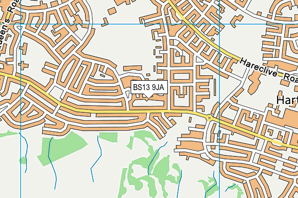 BS13 9JA map - OS VectorMap District (Ordnance Survey)