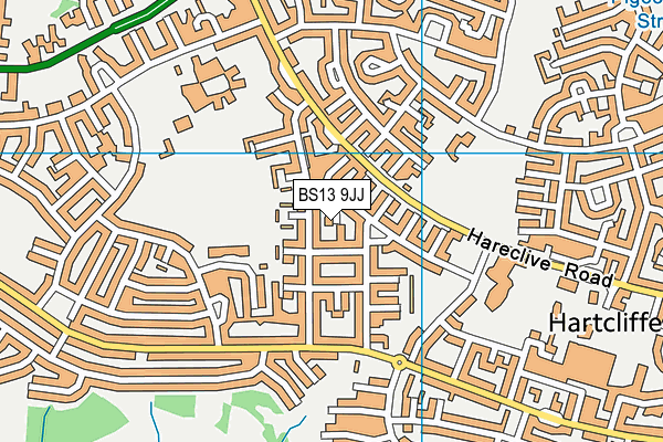 BS13 9JJ map - OS VectorMap District (Ordnance Survey)